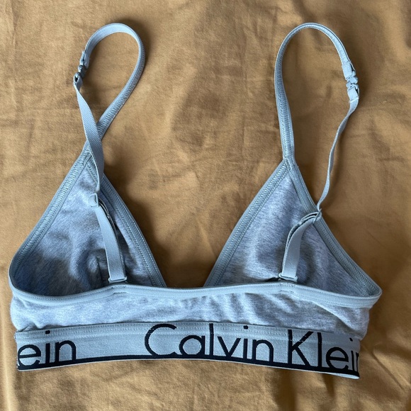 COPY - Calvin Klein unlined cotton grey bralette - Picture 2 of 5